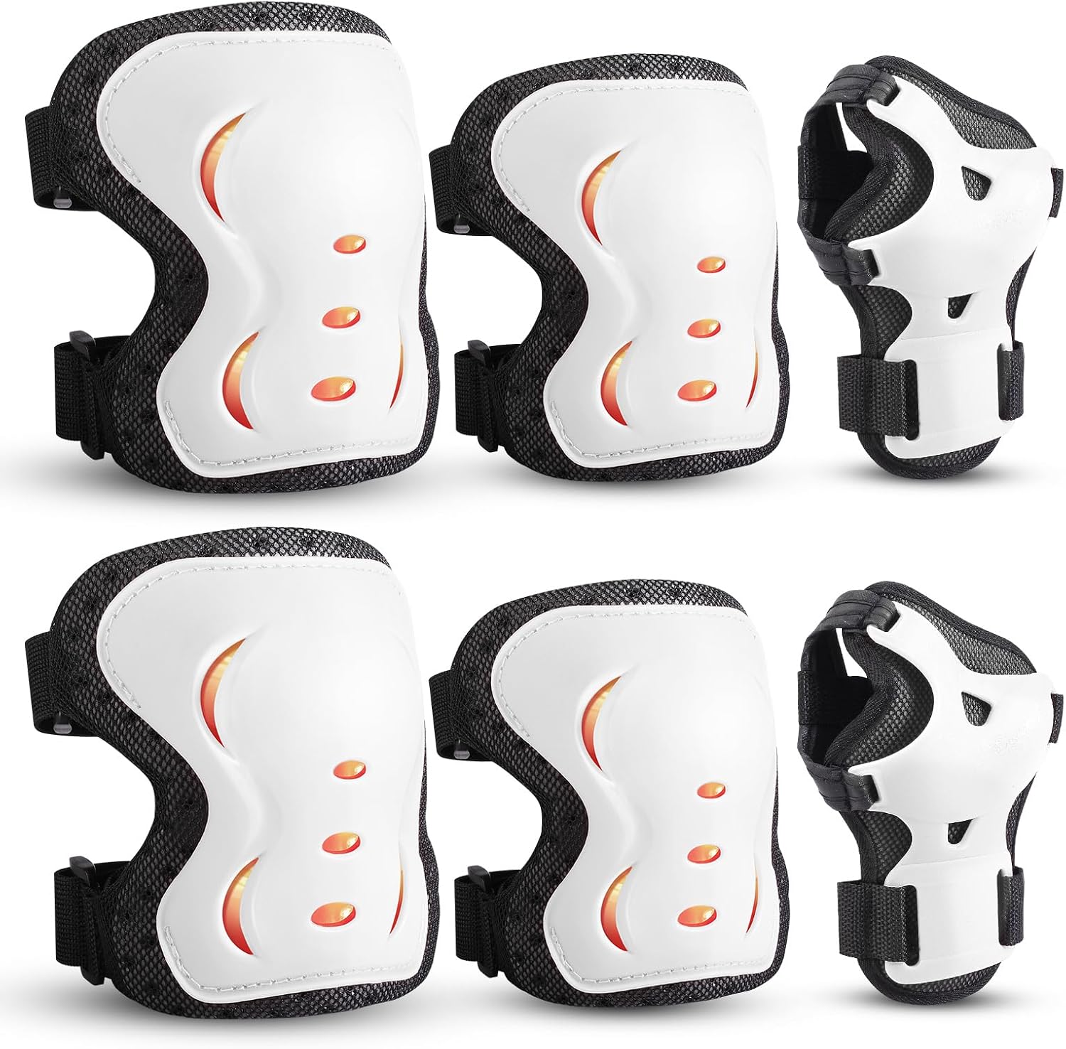 Kids Youth Adult Protective Gear Set Adjustable Knee Elbow Wrist Guards