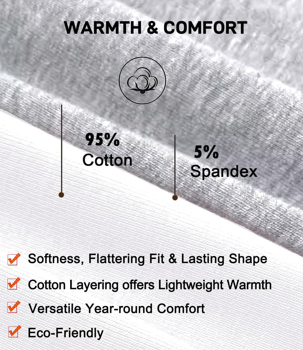 wirarpa Women's Cotton Thermal Underwear Set Long Johns Base Layer Set
