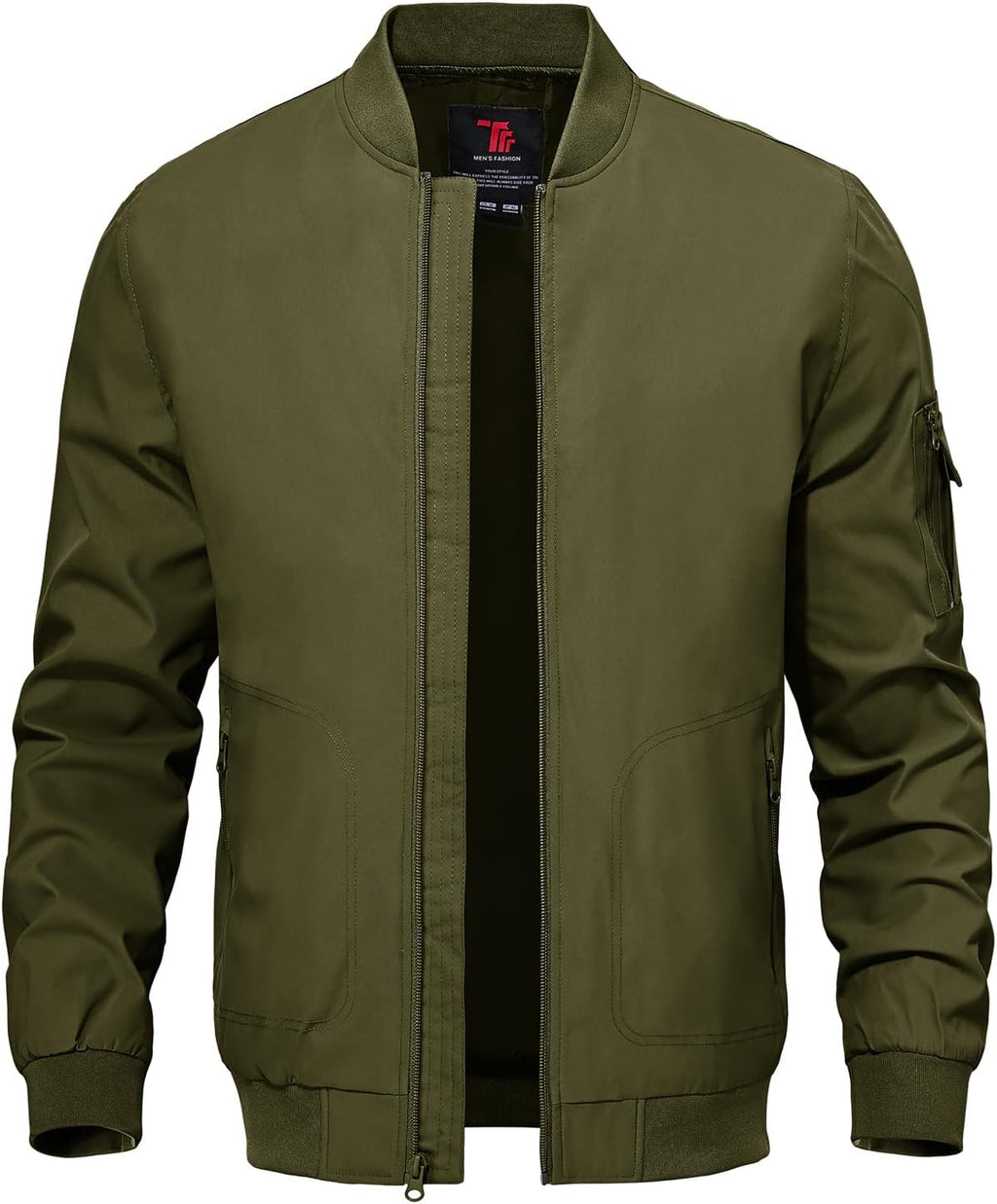 TBMPOY Men's Lightweight Jackets Casual Dress Golf Bomber Windbreaker Fall