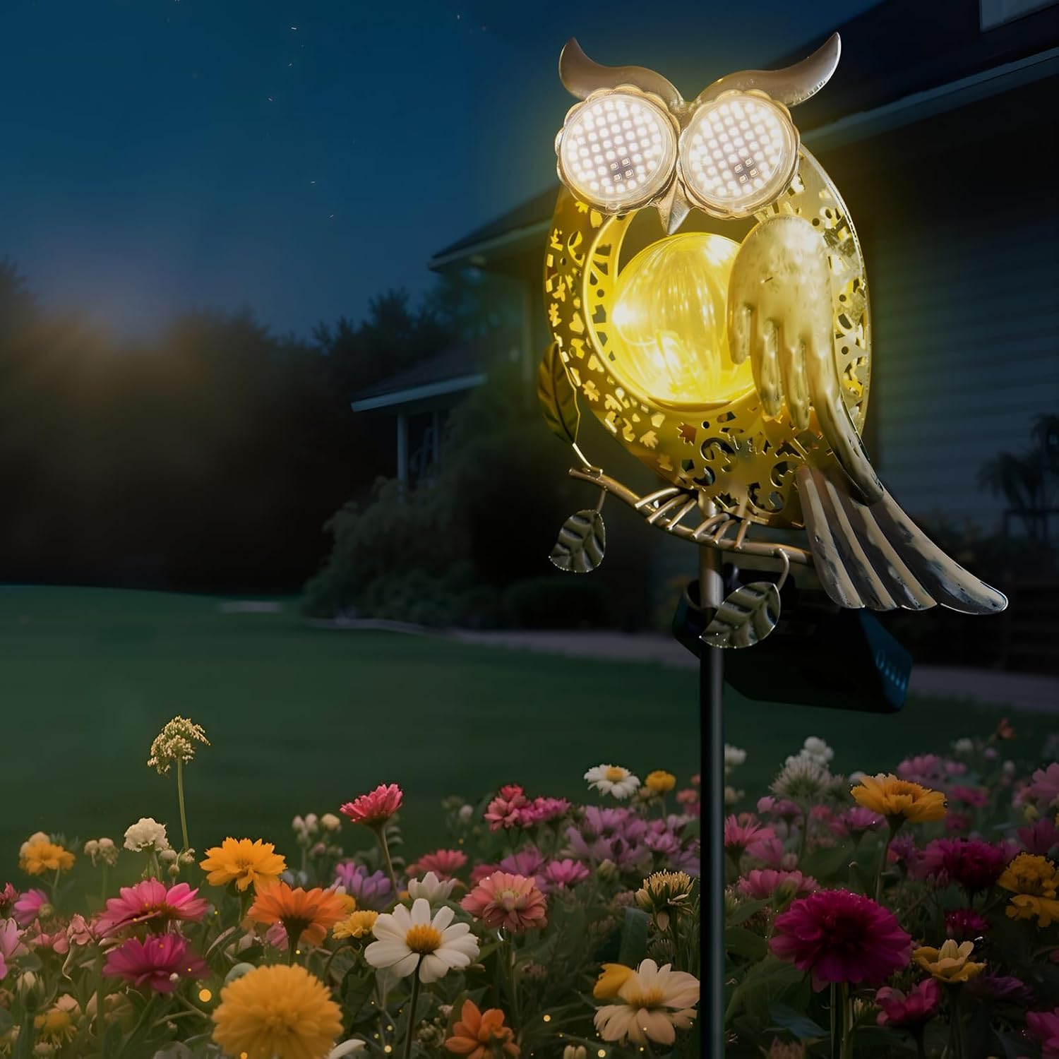 SRNPMIU Solar Lights Outdoor Decor, Solar Owl Yard Decorations Outdoor