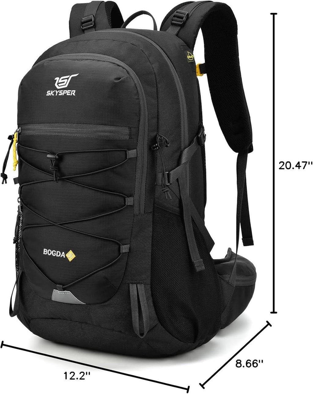 SKYSPER Hiking Backpack for Men Women, 35L Lightweight Travel Daypack, Outdoor Camping Back Pack with Multiple Compartments, Durable for Weekend Getaway