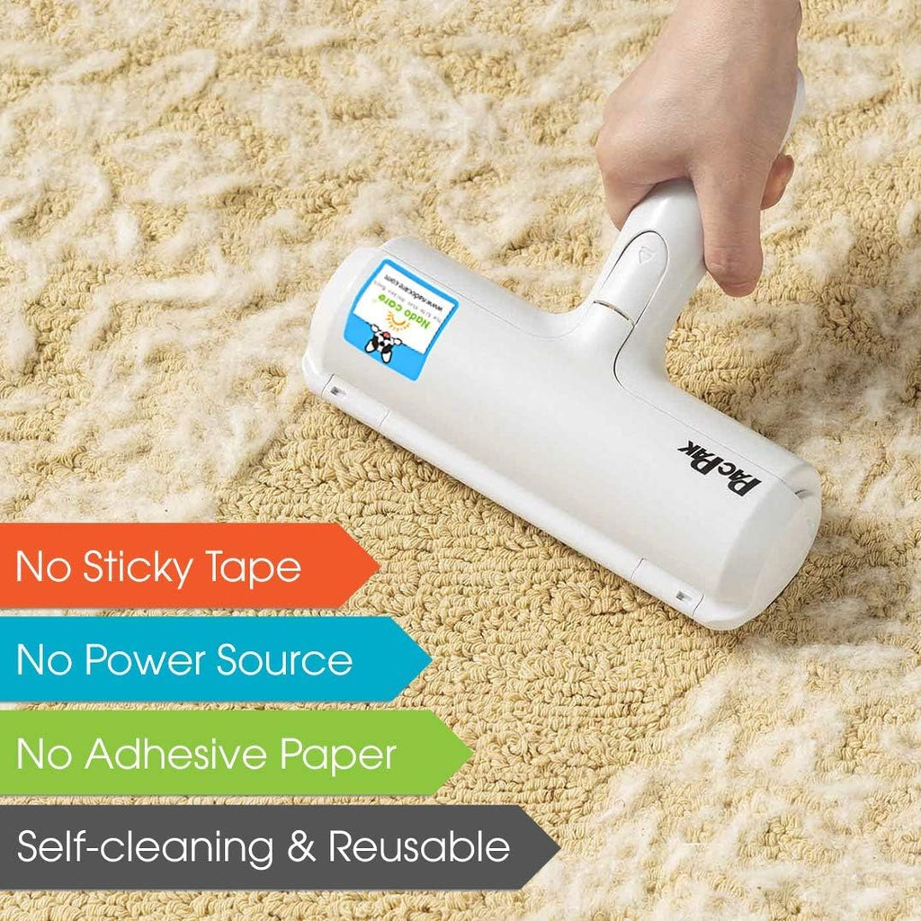 Pet Hair Remover Roller – Reusable & Self-Cleaning, Removes Dog & Cat Fur from Furniture, Carpets & Clothes – No Tape or Batteries Required