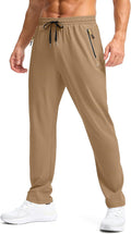 Pudolla Men's Lightweight Hiking Pants Quick Dry Outdoor Sweatpants with Zipper Pockets for Athletic Workout Casual Travel