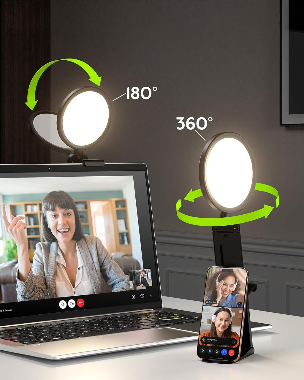 5" Ring Light for Computer, Eye-Care Lighting for Zoom Meetings, Streaming