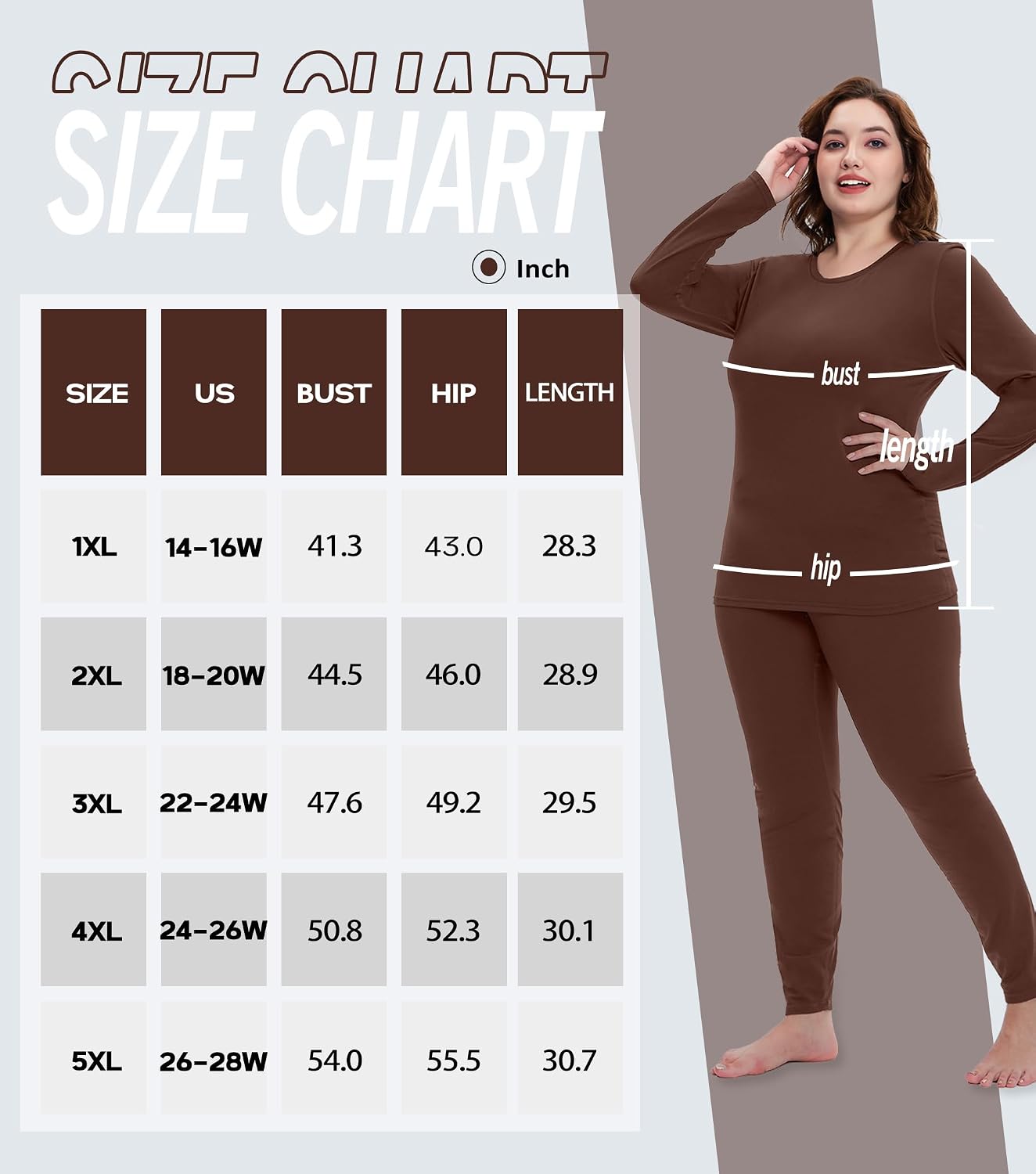 COOTRY Plus Size Thermal Underwear for Women Long Johns Top and Bottom Sets