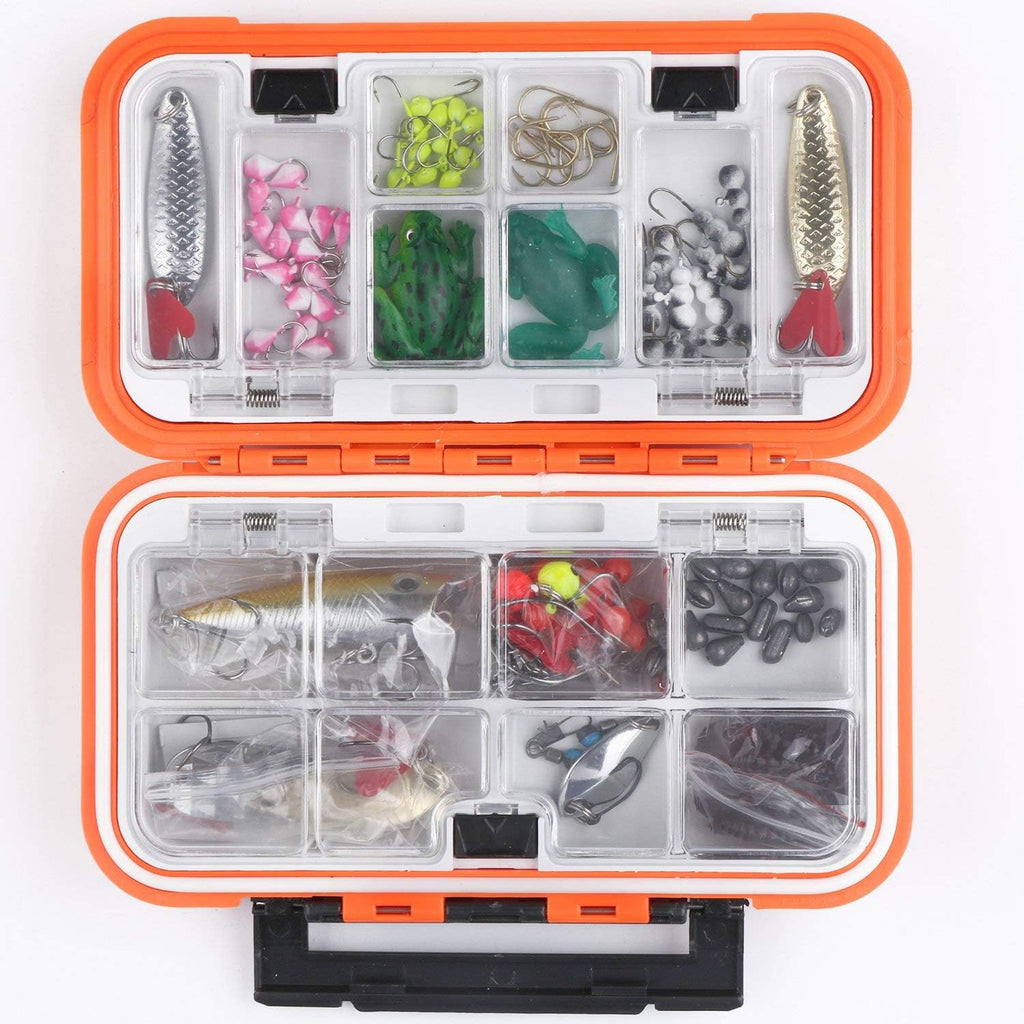 Fishing Lure Boxes, Waterproof Portable Tackle Box Organizer With Storing Tackle Set Plastic Storage - Mini Utility Lures Fishing Box, Small Organizer Box (Storage-O-M)