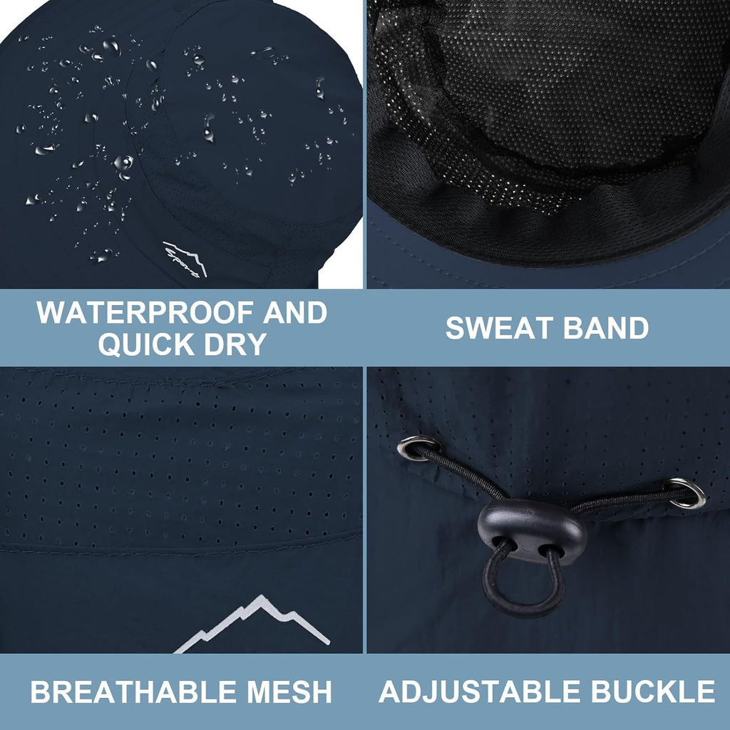 Sun Hat for Men Women with Neck Flap,UPF 50+ UV Protection Fishing Hat