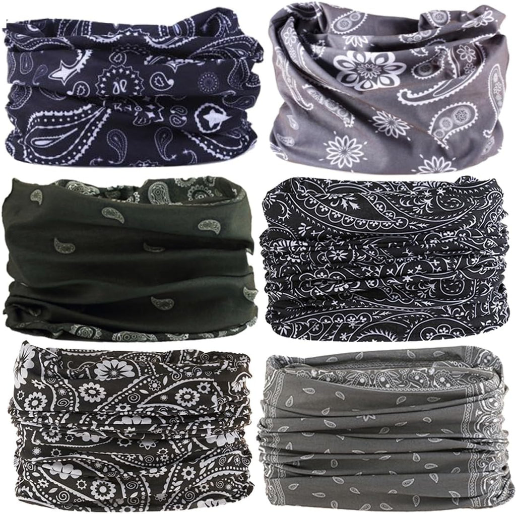 Neck Gaiter Mask Face Scarf Bandana Tube Cover Headwear Balaclava Headband Headwrap for Men and Women