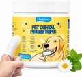 Pet Dental Finger Wipes for Dogs & Cats, 100 Count Pet Teeth Cleaning Wipes, Textured Finger Toothbrush Wipes for Fresh Breath, Plaque & Tartar Care, Gentle No-Rinse Oral Care