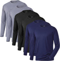 OYGSieg 6 Pack Long Shirts for Men Quick Dry Sun Protection Tee Shirts