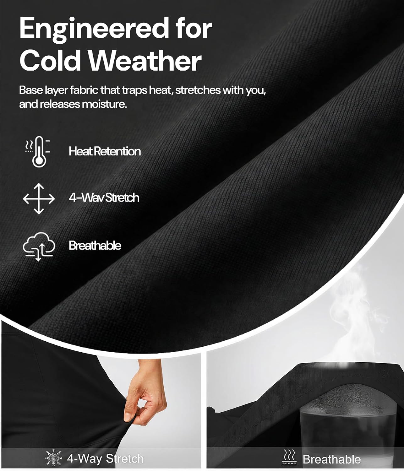 Thermal Underwear for Mens Long Johns Set Winter Cold Weather Base Layer