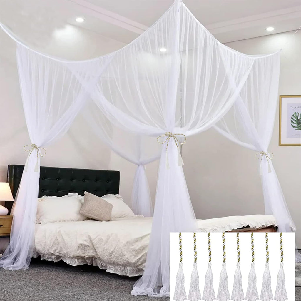 Bed Canopy Curtains Mosquito Net Bed Canopy for Full Queen King Size Bed