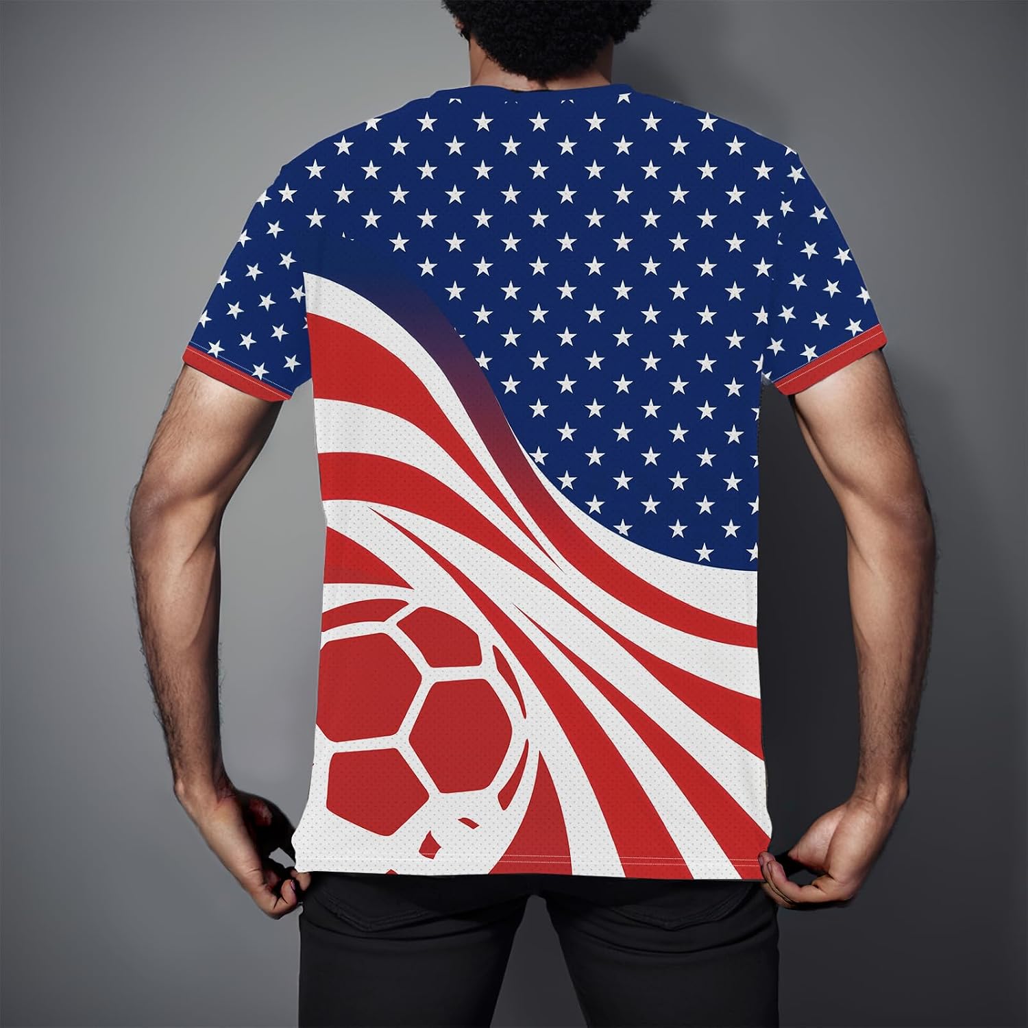 Mens Soccer Jersey Men's Clothing Short Sleeve Top Adult Sports Fan T Shirts for Men Women