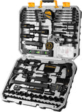 DEKOPRO 218-Piece General Household Hand Tool kit, Professional Auto Repair Tool Set for Homeowner, General Household Hand Tool Set with Plier, Screwdriver Set, Socket Set, with Portable Storage Case