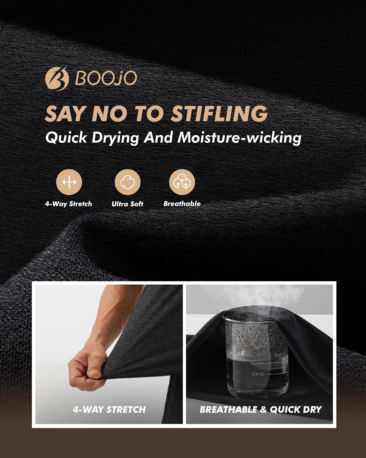 BOOJO 7 Pack Polo Shirts for Men - Quick Dry Moisture Wicking Performance Short Sleeve Mens Golf Shirts for Casual Work
