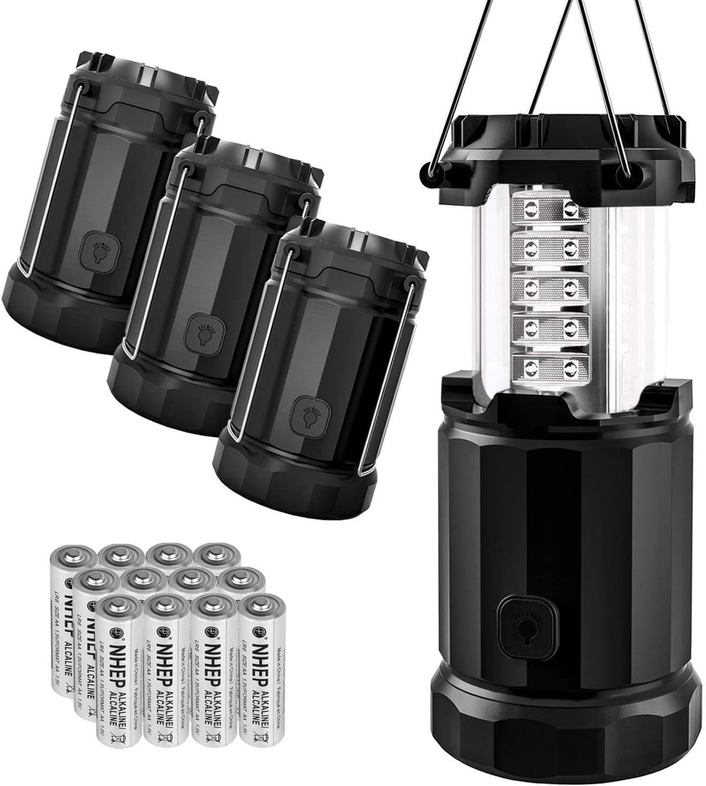 Etekcity Camping Lantern Battery Powered LED for Power Outages, Emergency Light for Hurricane Supplies Survival Kits, Operated Lamp, Camping Gear Accessories Essentials, 2 Pack