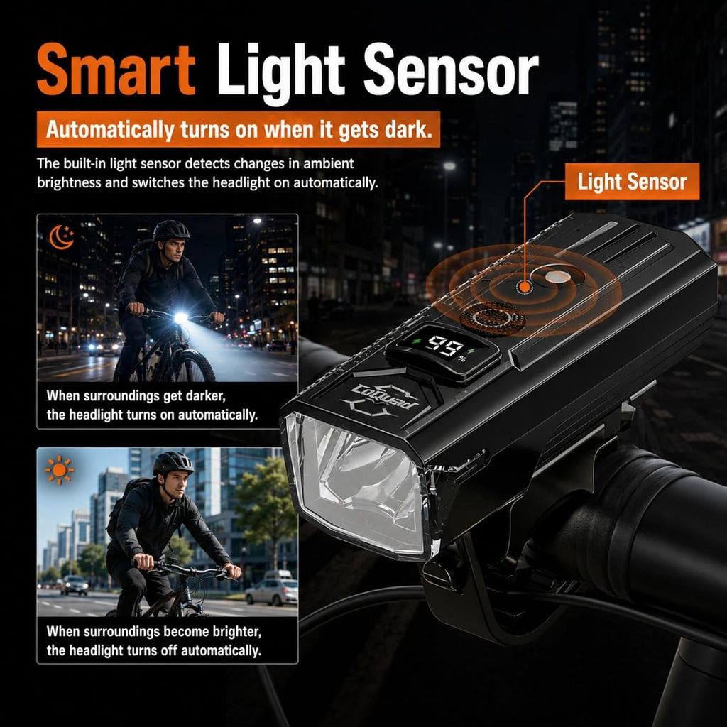 Front & Rear Bike Light Kit, IPX6 Waterproof Rechargeable Bicycle Light