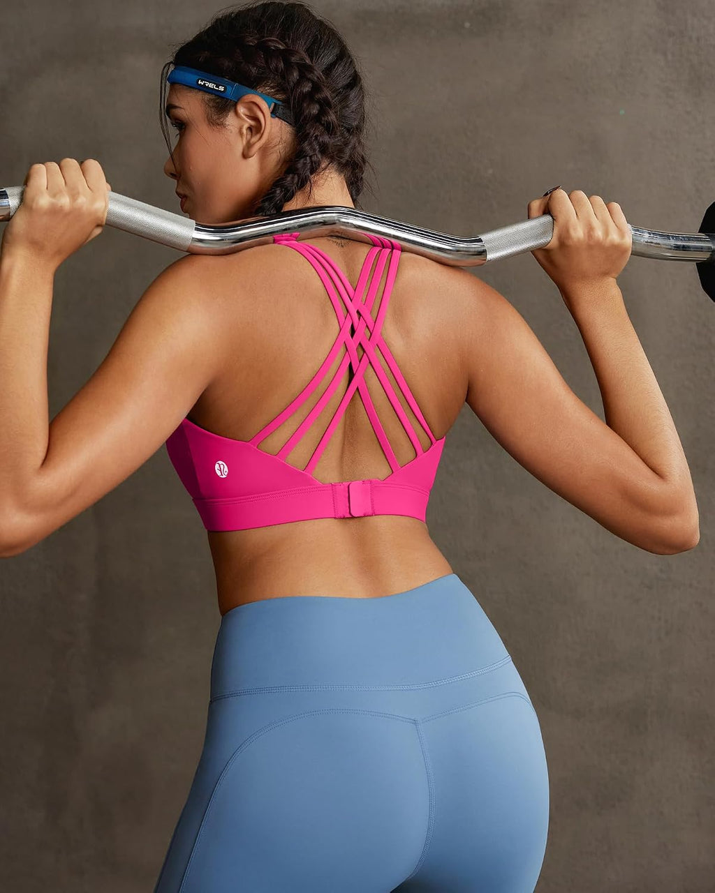 RUNNING GIRL Sports Bras for Women,Crisscross Back High Impact Sports Bra with Hook Closure Workout Supportive Bra