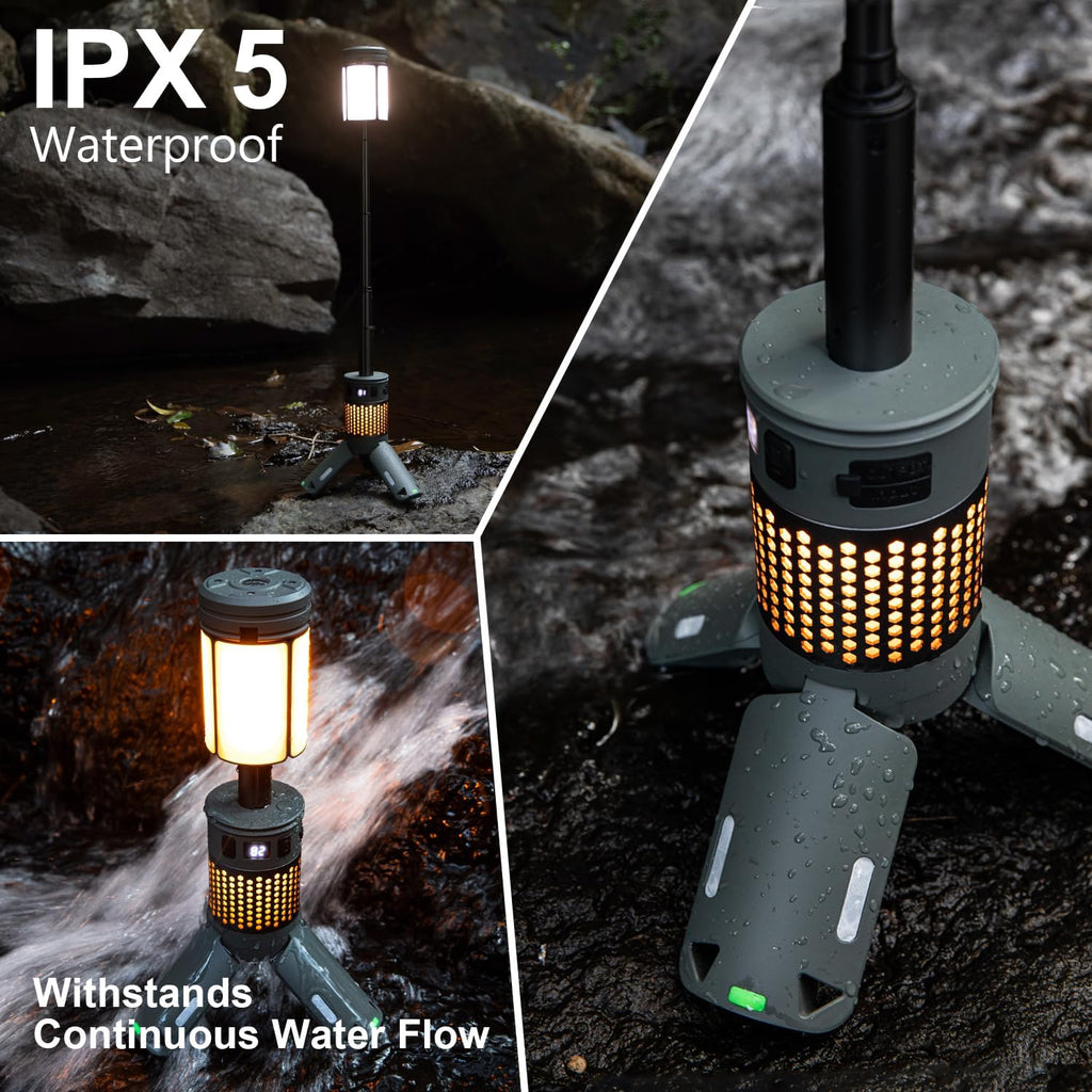 Telescopic Camping Lights with Stand, 40H Playtime, Magnetic Base