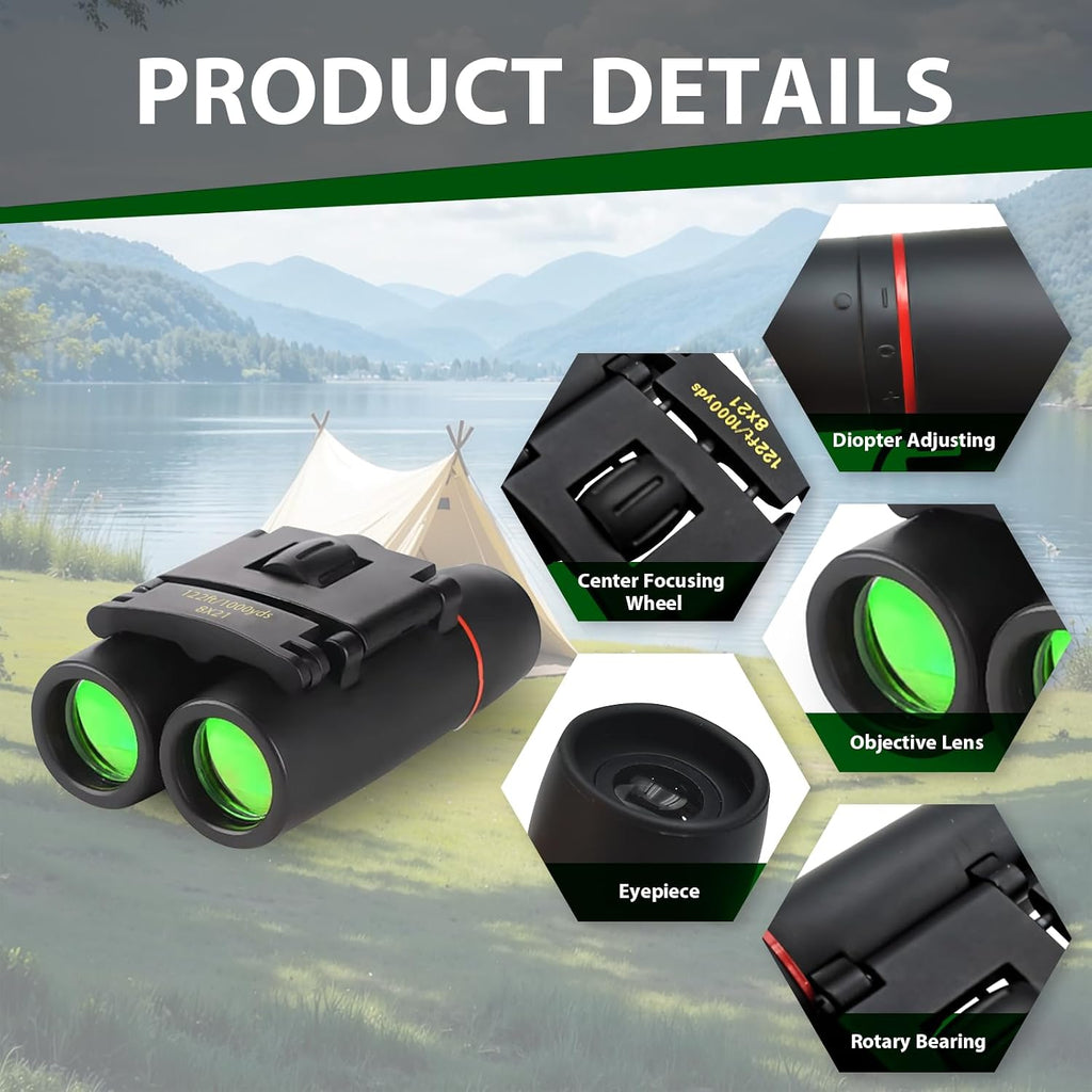 Binoculars for Adults and Kids, High Powered Compact Binoculars