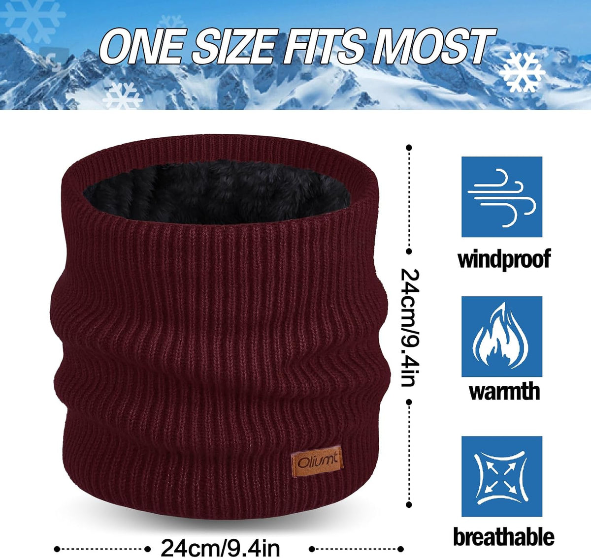 Neck Warmer for men,Winter Neck Gaiters Face Scarf Women Windproof Warm Fleece Scarves Gaiter for Cold Weather