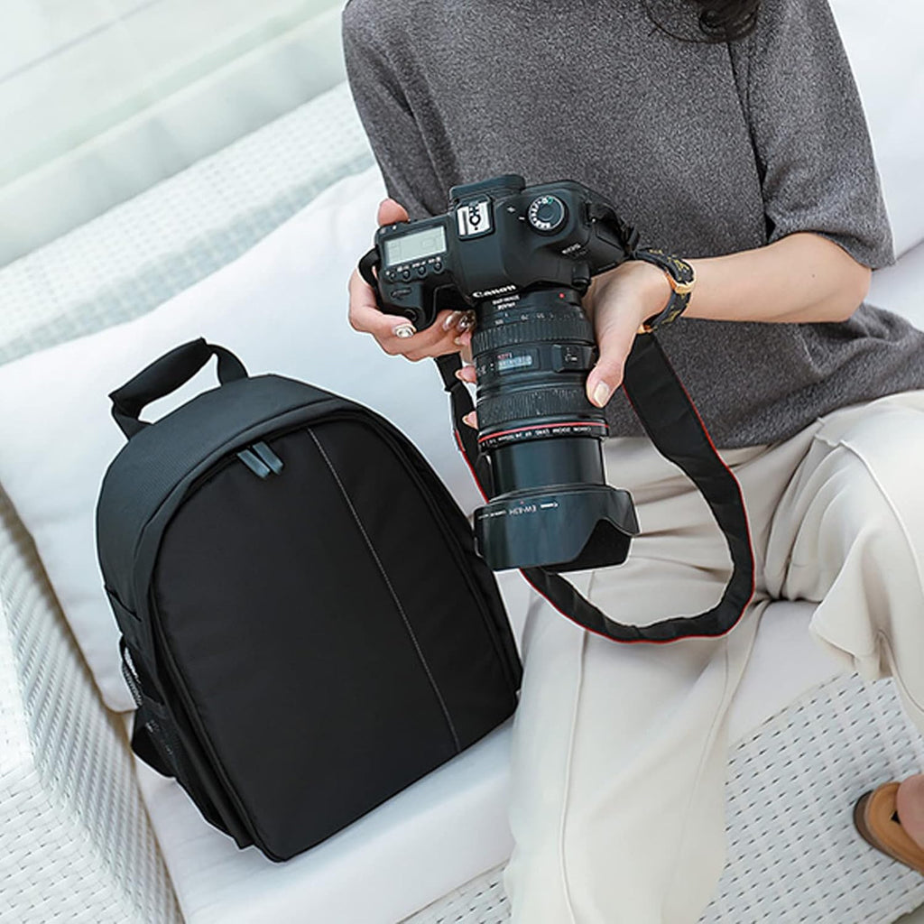 Camera Backpack Professional Camera Bag for DSLR/SLR Mirrorless Camera, Photography Backpack Case for Women Men Photographers, Camera Case Compatible with Canon Nikon Sony Digital Lens (Grey)