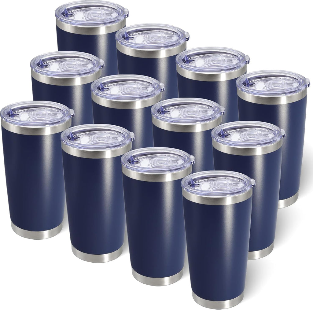 20oz Tumbler with Lid Stainless Steel Tumblers Insulated Mug Navy 12P