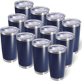 20oz Tumbler with Lid Stainless Steel Tumblers Insulated Mug Navy 12P