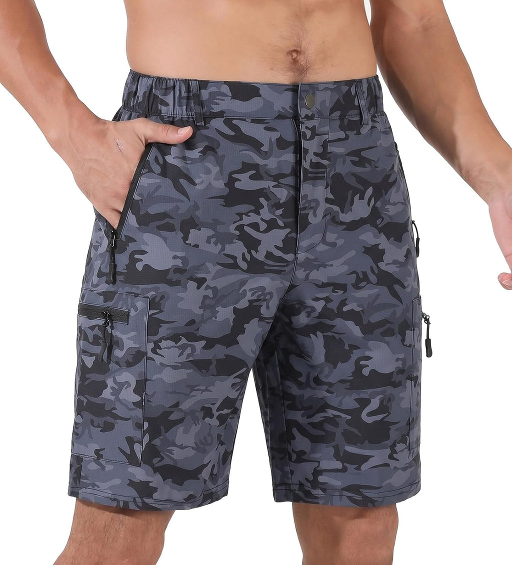 Suwangi Mens Hiking Cargo Shorts Casual Travel Tactical Short for Men