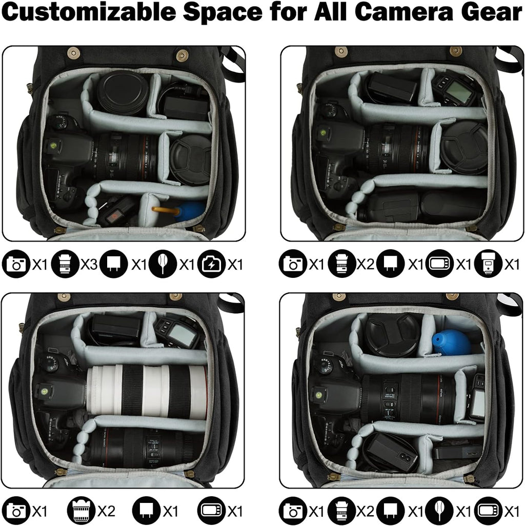 BAGSMART Camera Backpack DSLR Camera Bag Backpacks for Photographers
