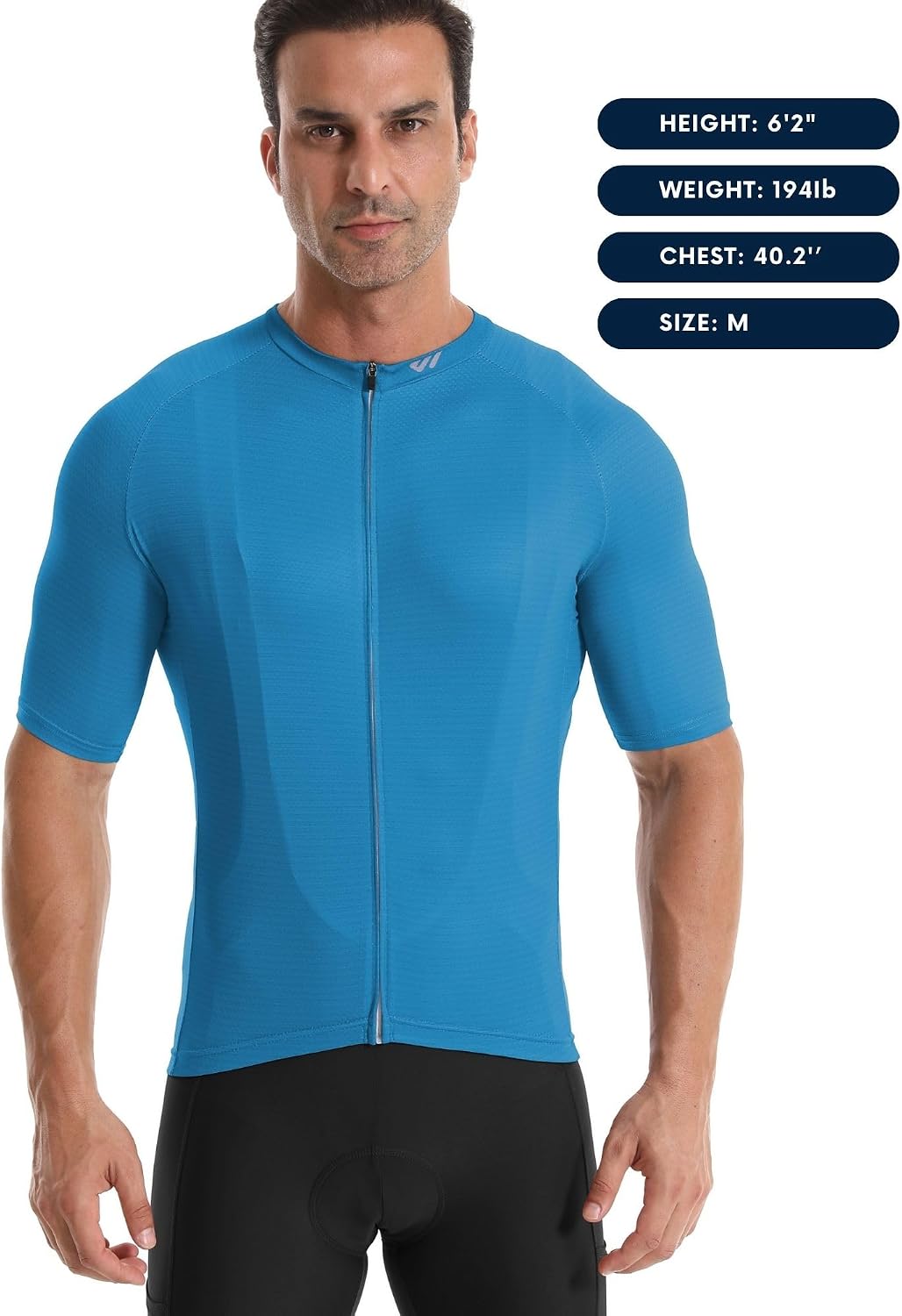 Wulibike Men's Cycling Jerseys Short Sleeve Bike Biking Shirts Full Zip with Pockets Road Bicycle Clothing