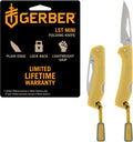Gerber Gear LST Mini - Lightweight Folding Pocket Knife for Hiking, Camping - EDC Tool - Durable Stainless Steel Blade - Yellow