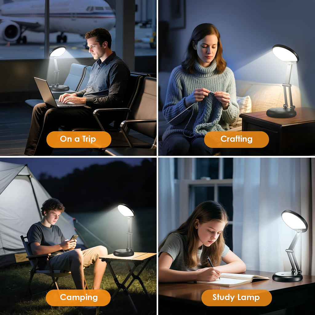 One Fire Cordless Lamp, 3600mAh Battery Operated Lamp, Rechargeable Lamp