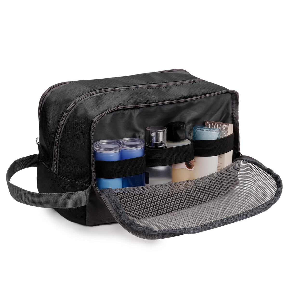 WANDF Travel Toiletry Bag for Men, Small Dopp Kit for Toiletries