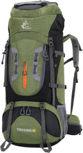 Bseash 80L Waterproof Hiking Camping Backpack with Rain Cover, Lightweight Outdoor Sport Travel Daypack for Climbing Touring