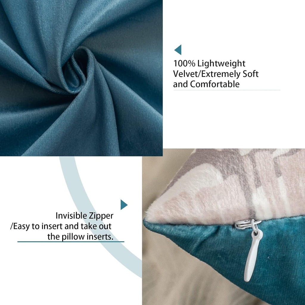 Tritard Coastal Pillow Covers Set of 2, 18x18, Blue