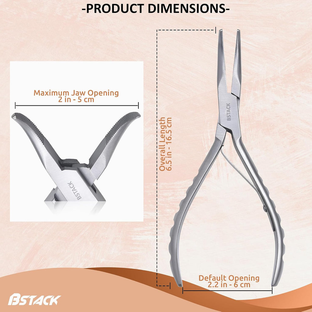 Fish Bone Pliers 6.5” Stainless-Steel Needle Nose Plier with Non-Slip Grip Japanese made Dishware Safe Food Grade Fish Deboning pliers for Plucking & Pulling Fish Pin bones.