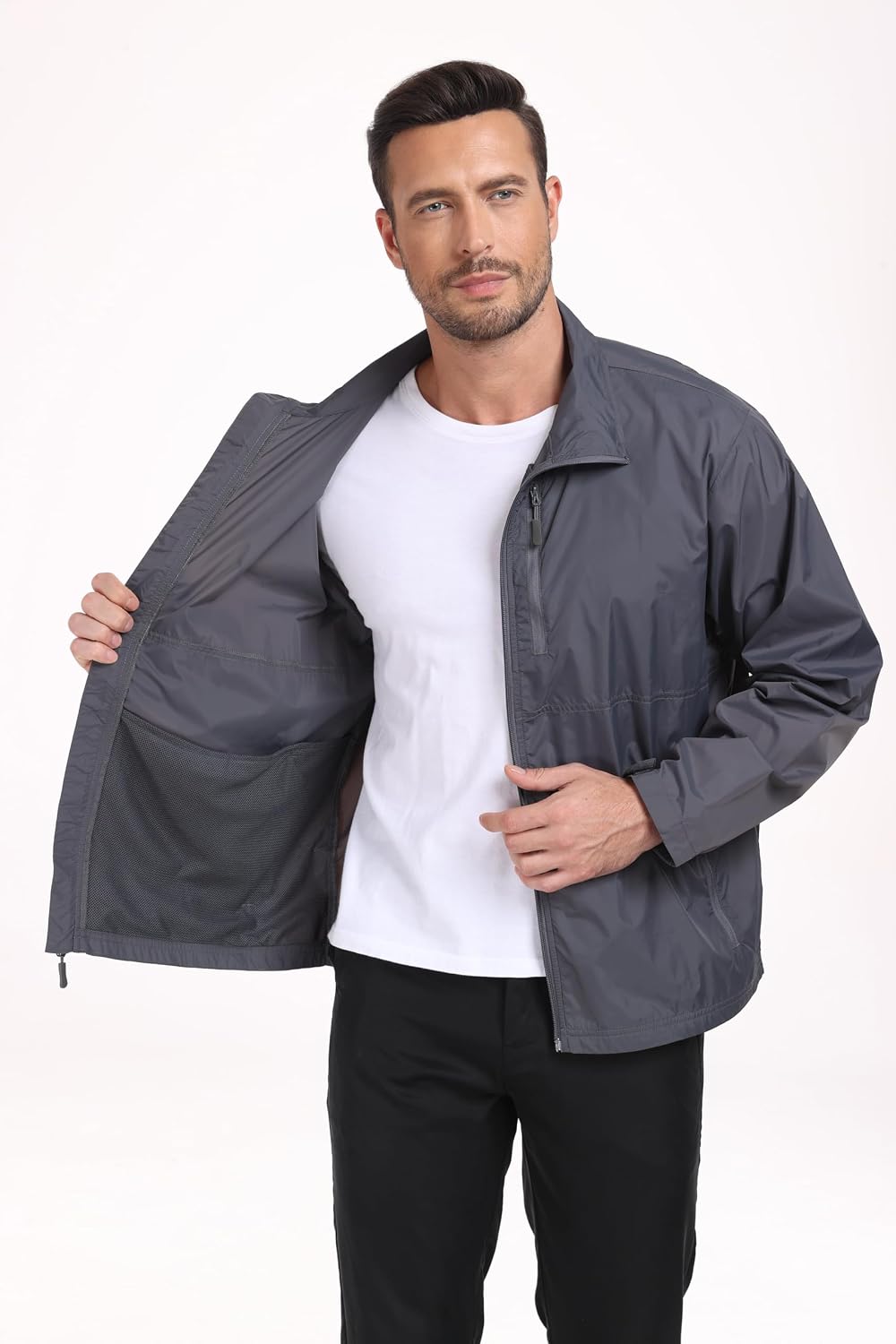 Men's Windbreaker Jackets Lightweight Single-layer for Spring/Autumn