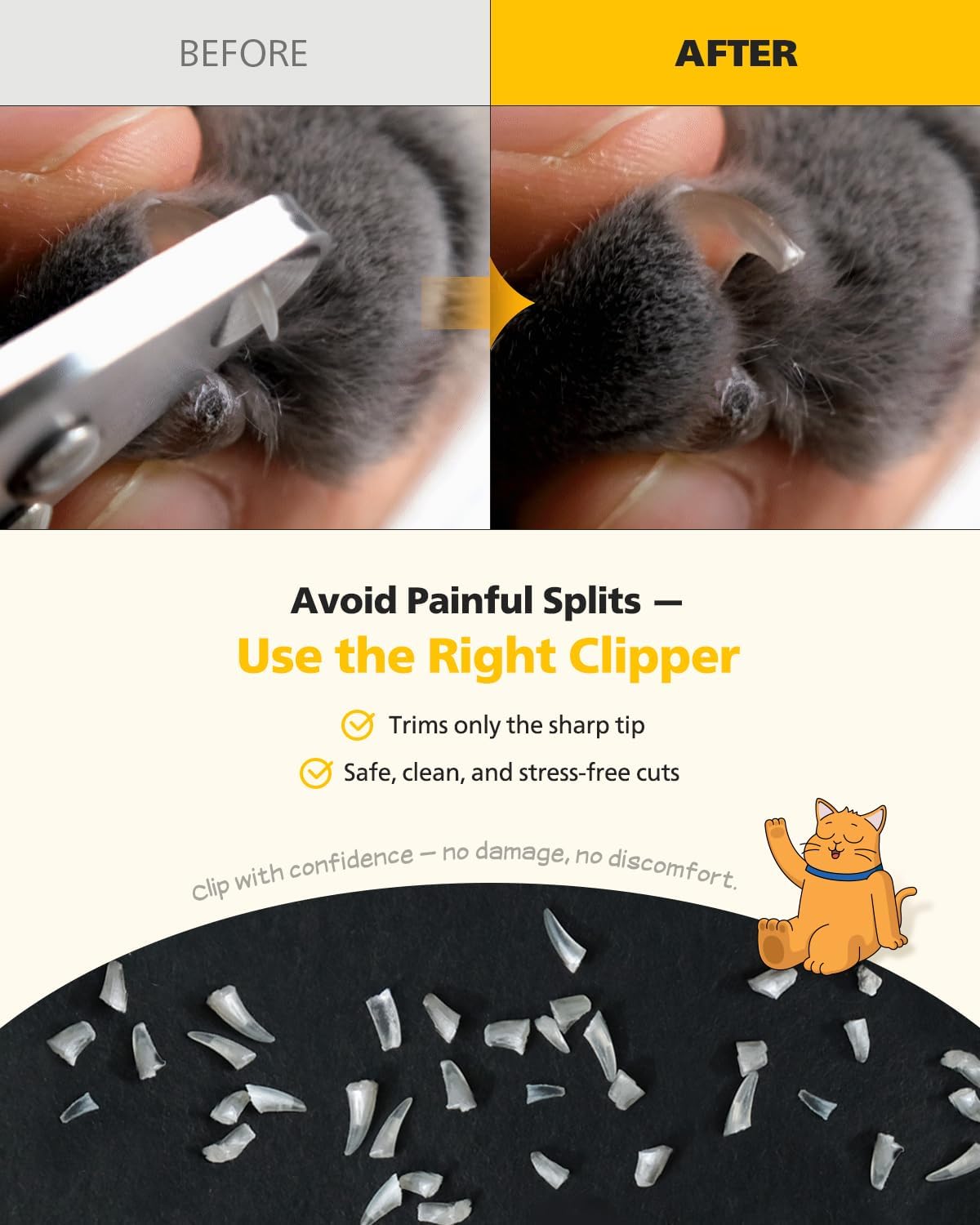 PETHROOM Cat Nail Clipper Trimmer for Indoor Cats, 2mm Circular Cut Hole