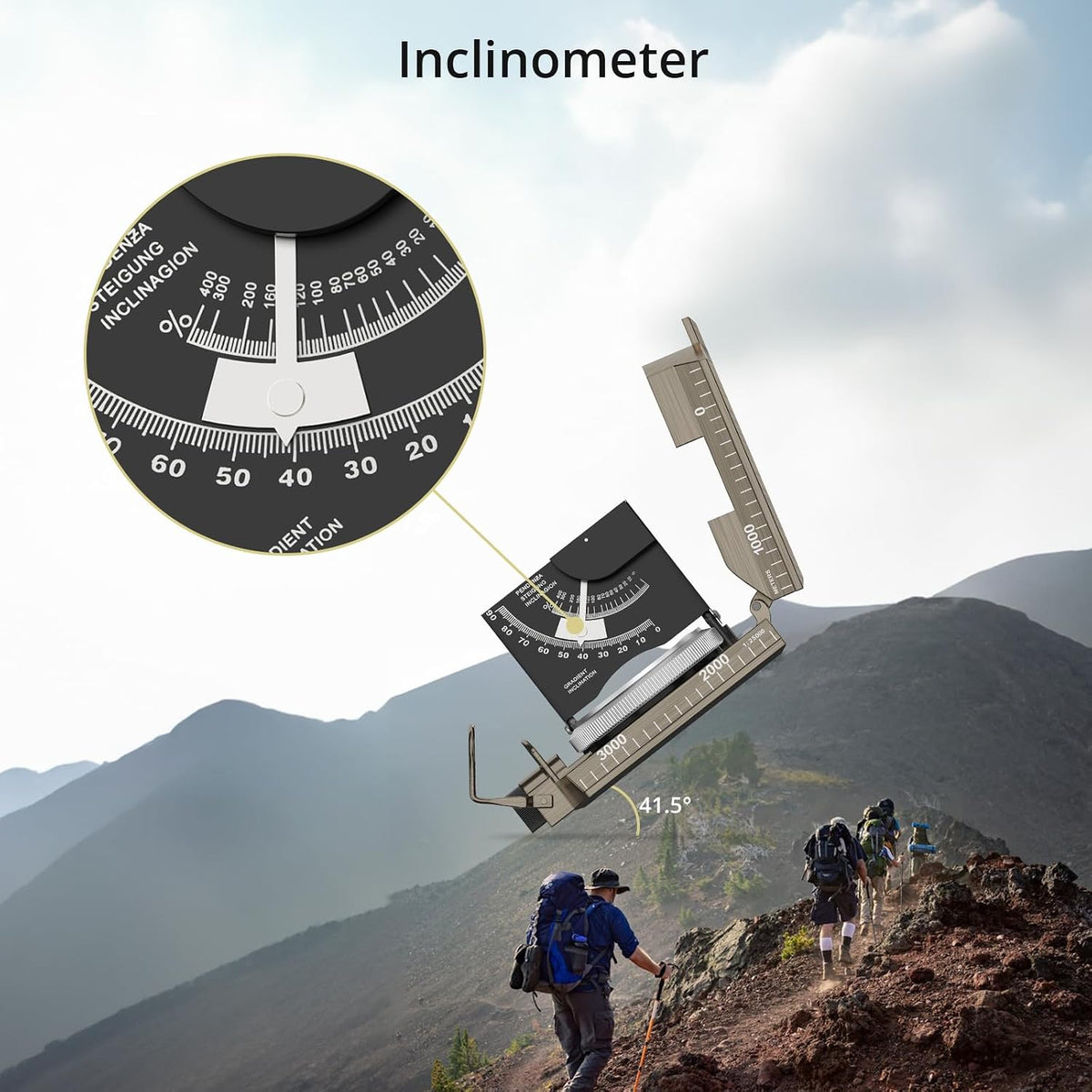 Anbte Hiking Compass, IP65 Waterproof Metal Compass for Camping Navigation
