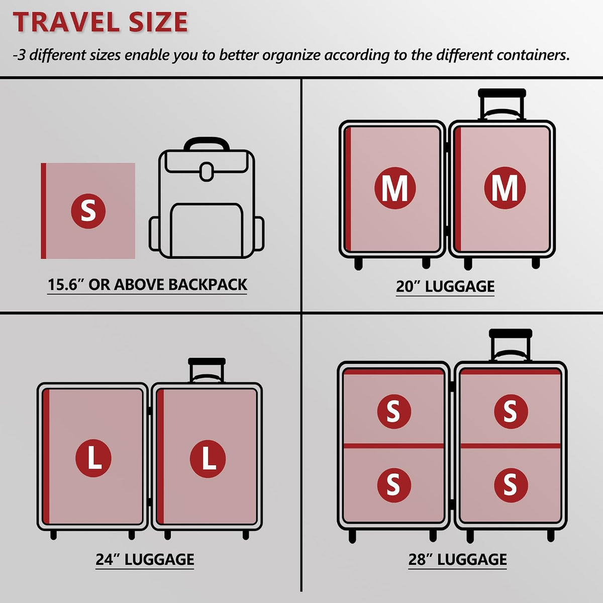 Travel Vacuum Bags for Clothing with Cordless Pump 12 Combo, Clear