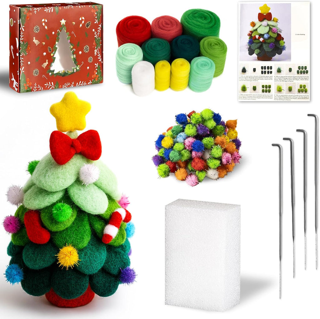 KIDS KING Needle Felting Kit for Beginners & Adults – 6 Piece of Shiba Inu Plush Dolls DIY with Instruction, Material Tools: Wool, Needles, Felting Pad, Arts & Craft Set for Handicraft Beginners