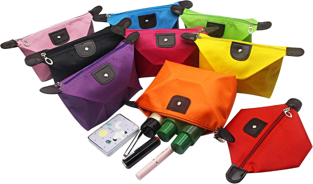 YAODHAOD Makeup Bag Bulk Toiletry Pouch Waterproof Cosmetic Storage Bags,with Zipper Travel Toiletry Organizer Packing Bag Accessory Organizer for Women and Men (9 Colors)