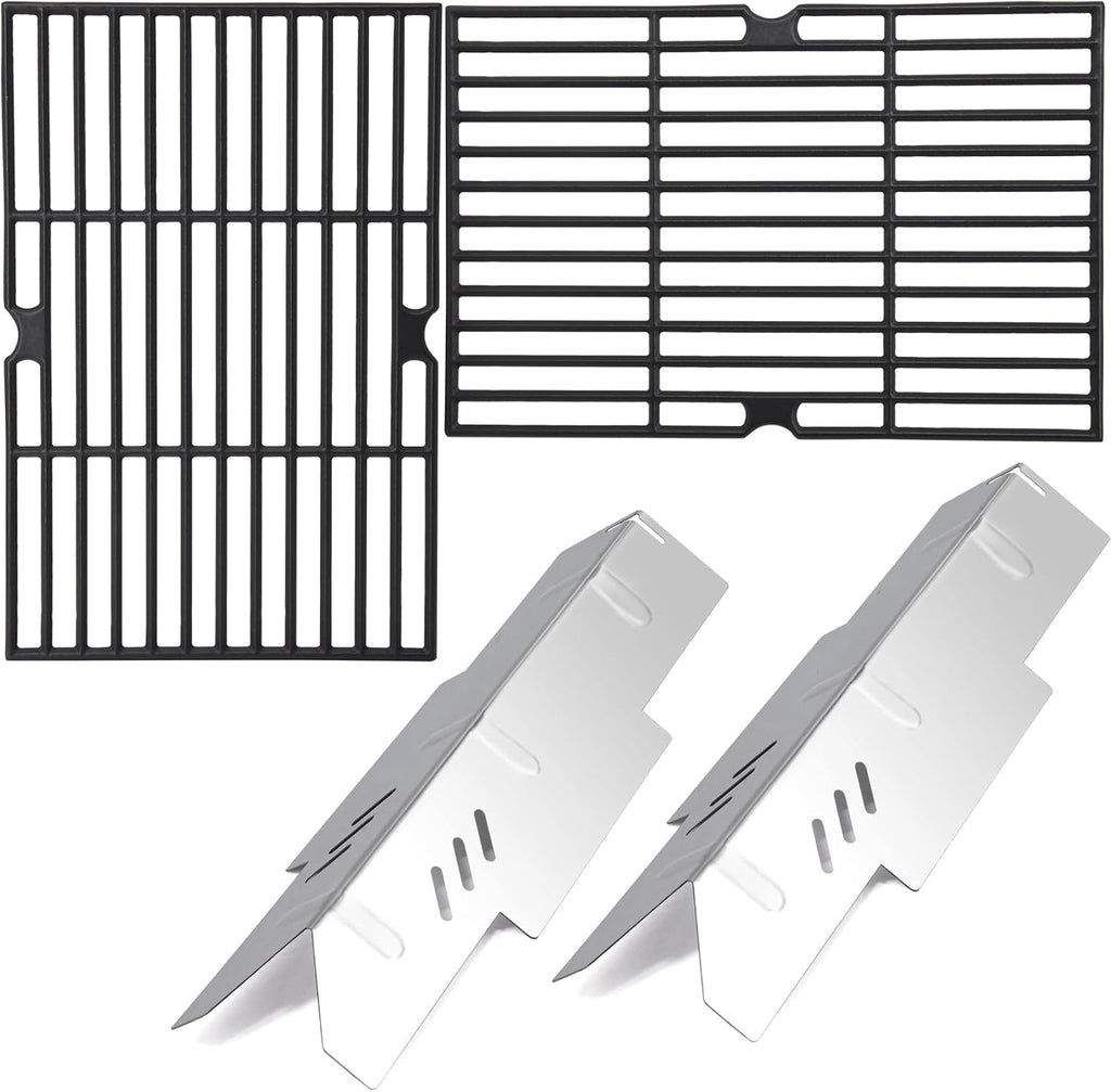Criditpid Grill Replacement Parts for Dyna Glo DGF350CSP DGF350CSP-D 2 Burner Grill, Stainless Steel Grill Heat Tents & Grill Grates Kit for Dyna-Glo DGF350CSP Grill.