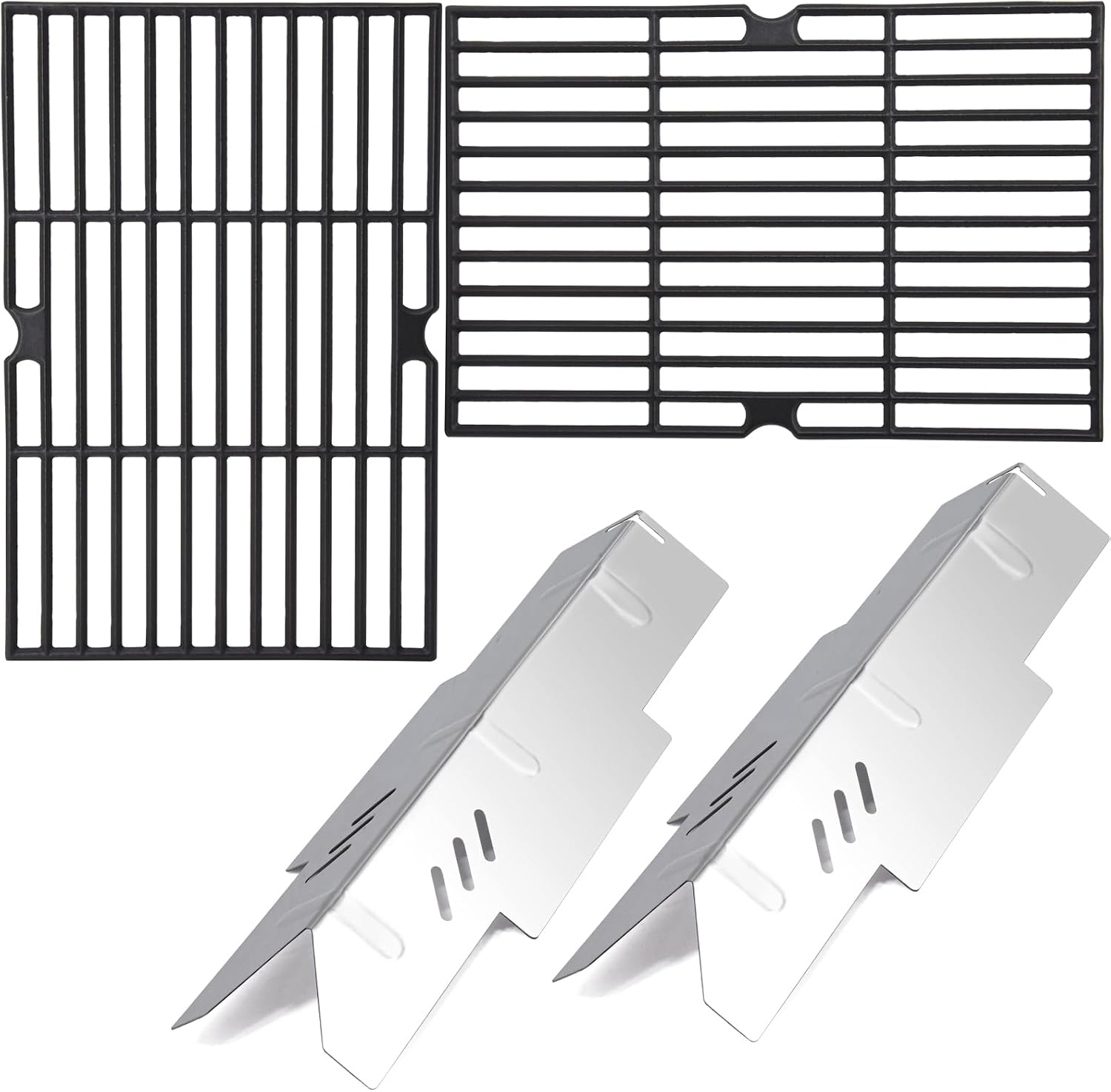 Criditpid Grill Replacement Parts for Dyna Glo DGF350CSP DGF350CSP-D 2 Burner Grill, Stainless Steel Grill Heat Tents & Grill Grates Kit for Dyna-Glo DGF350CSP Grill.