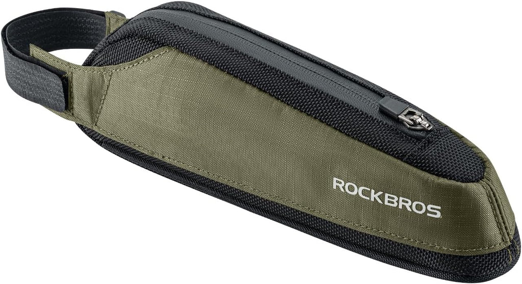 ROCKBROS Bike Frame Bag Top Bike Tube Bag Small Aerodynamic Green
