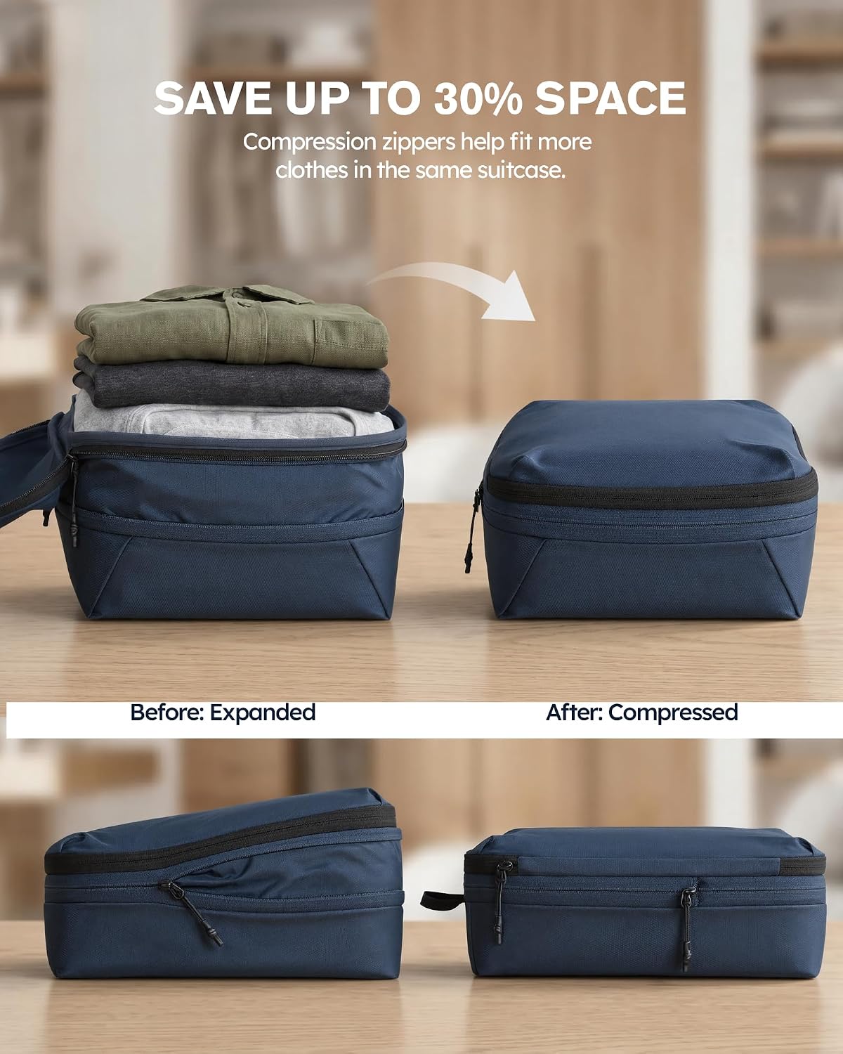 Compression Packing Cubes Ultralight 7PCS Luggage Travel Organizer Bags Set