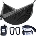 ecox Outdoors Parachute Hammock Single with 2 Tree Straps, Portable Lightweight Nylon Comfortable for Backpacking, Camping, Travel, Beach, Backyard, Patio, Hiking