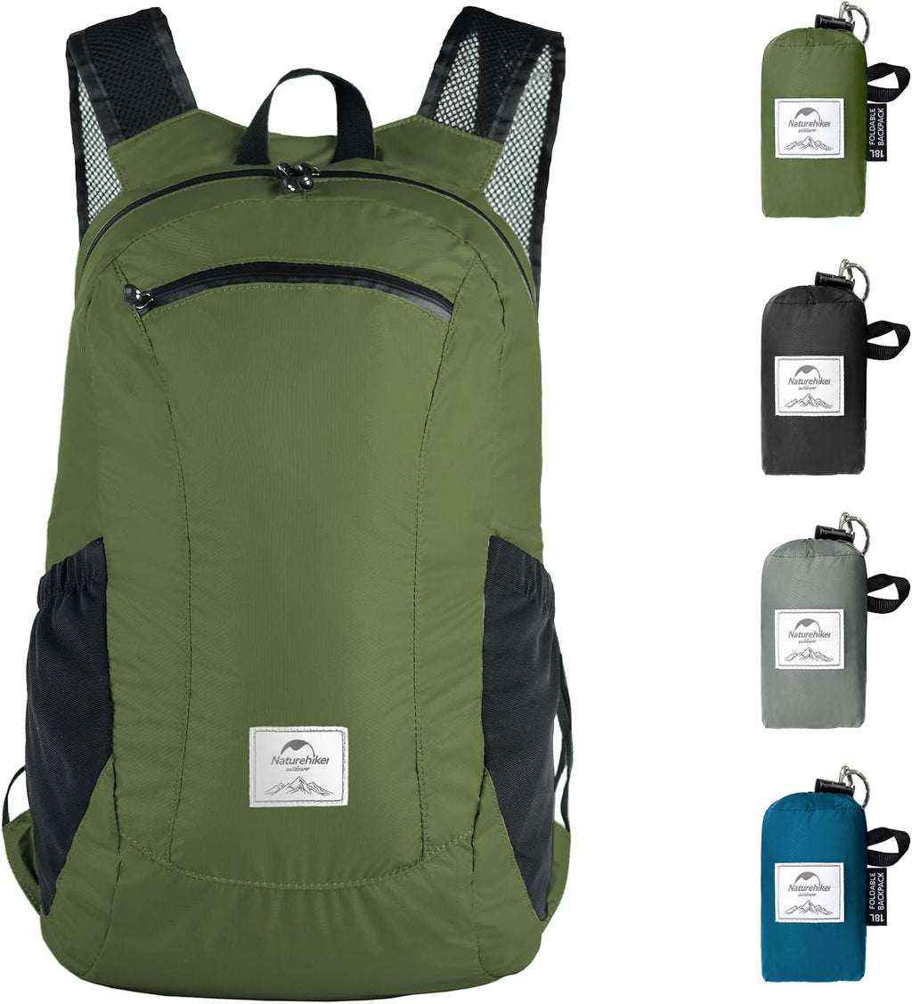Naturehike 18L Lightweight Hiking Daypack, Waterproof Camping Packable Backpack Ultralight for Travel, Airplane, Adults