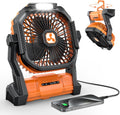 Portable Fan Rechargeable, Cordless Battery Powered Fan with LED Lantern, Small Table Fan, USB Battery Operated Fans for Travel Bedroom Home Camping Tent Office Beach Desk Picnic Barbecue Fishing